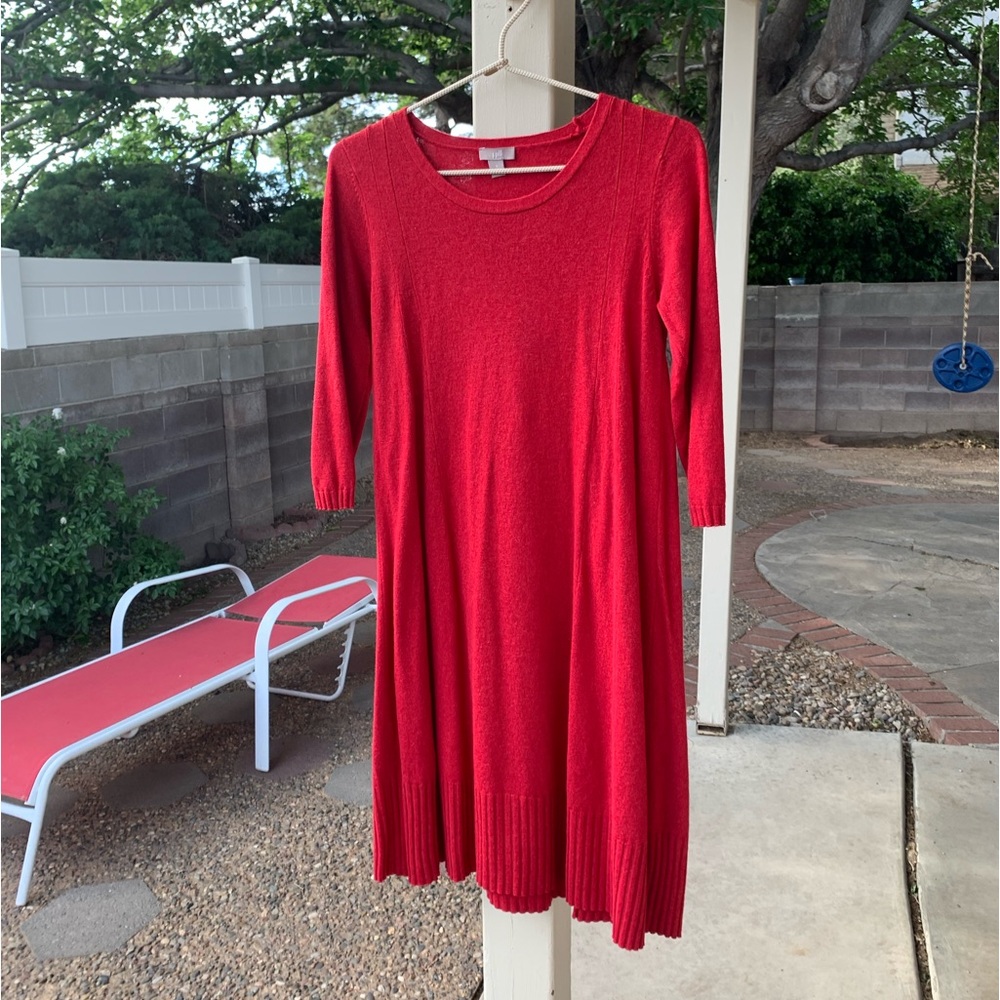 J. Jill red dress 30% wool size S
